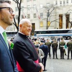 Flag raising ceremony at St Patrick's Cathedral about to start